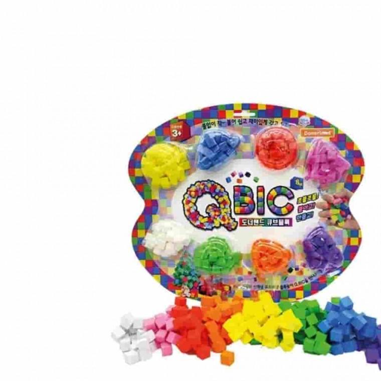 큐브블록세트 8색세트 조립블록 큐브블럭 연결큐브 미니블록