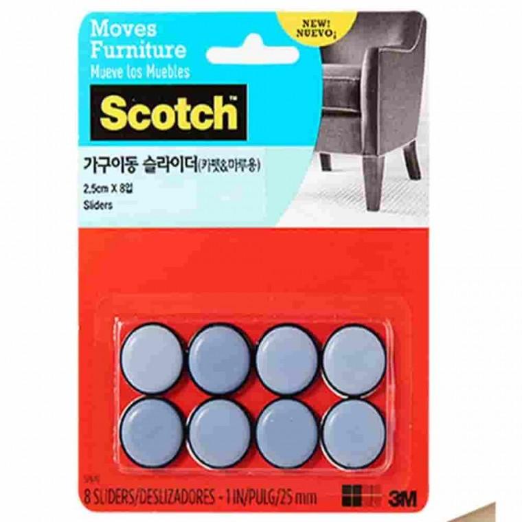 가구이동 슬라이드 8개 소음방지패드 진동흡수패드 의자소음방지 바닥보호패드 의자발스티커