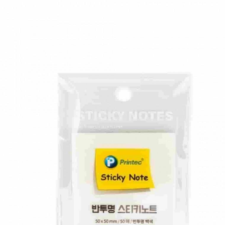 스티키노트 백색 50매 손글씨메모지 점착메모지 접착식메모지 메모패드