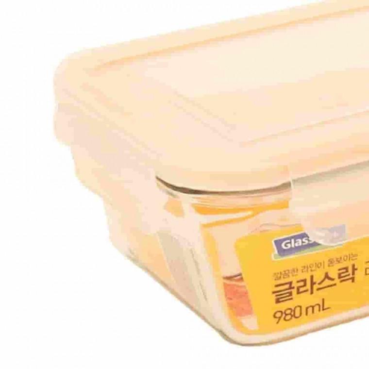 라인 직사각 직사각형용기 밀페용기 유리밀폐용기 유리반찬통