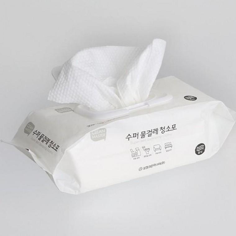 프레시 물걸레 청소포 대형 30매 엠보싱 밀대 청소용물티슈 키친 배스룸