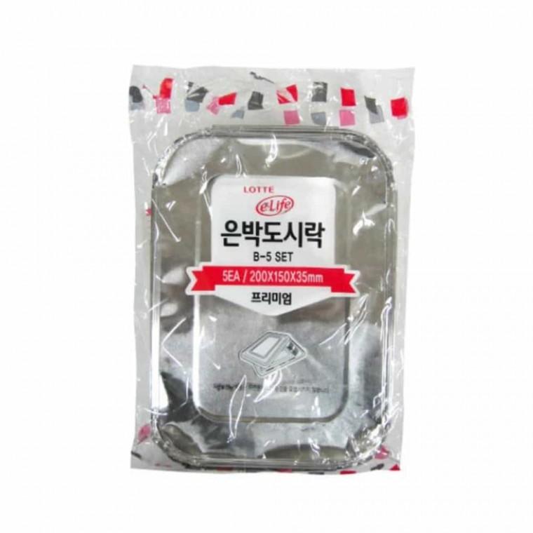 은박 도시락 5p 도시락용기 도시락포장용기 은박용기