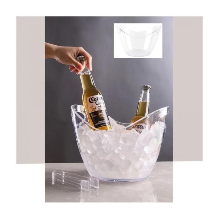 루미나D 캠핑 8l 투명 아이스버킷 맥주 와인 샴페인 보냉 얼음