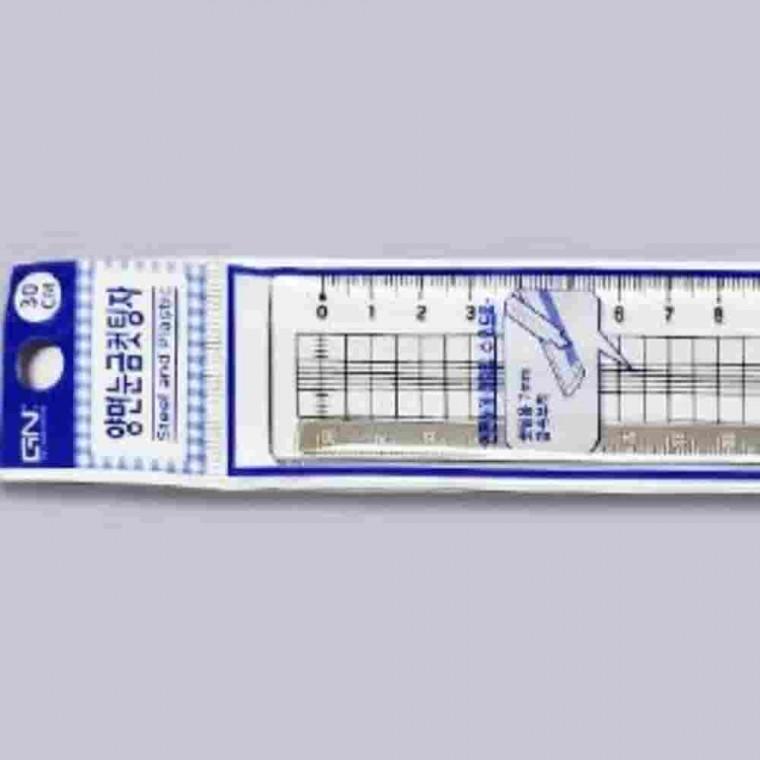 플라스틱 양면눈금 방안자 30cm 문구용자 수평자 정밀자 작업자