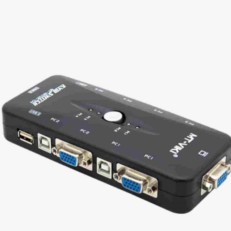 4대1 KVM 선택분배기 컴퓨터분배기 USB선택기 키보드공유기 화면공유기 키보드마우스공유