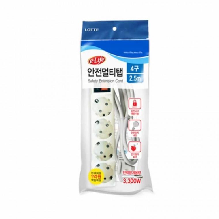 스위치 멀티탭 4구 2.5m 컴퓨터멀티탭 멀티텝 4구멀티탭