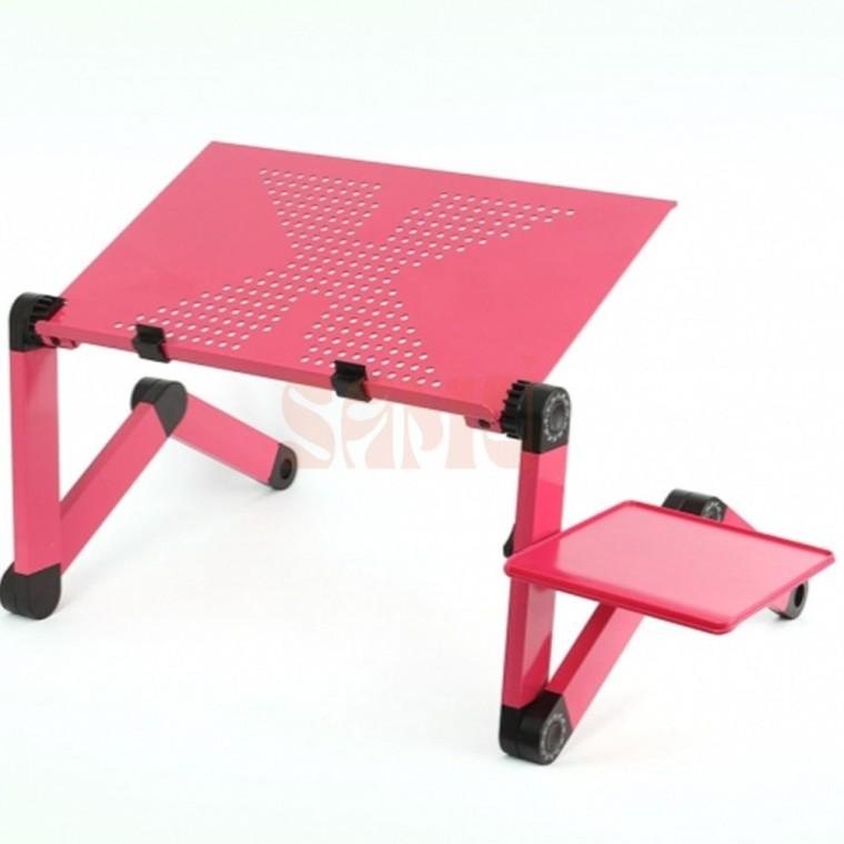 관절 노트북 테이블 42x26cm 핑크 접이식노트북받침대 간이책상