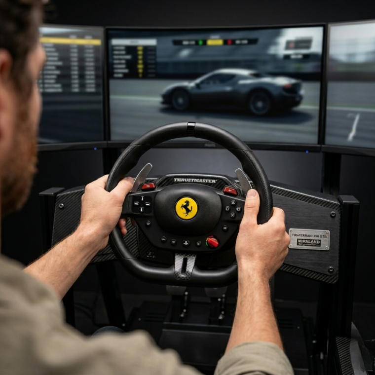 트러스트마스터 레이싱 휠 T98 Ferrari 296 휠 플레이스테이션 그란투리스 WRC