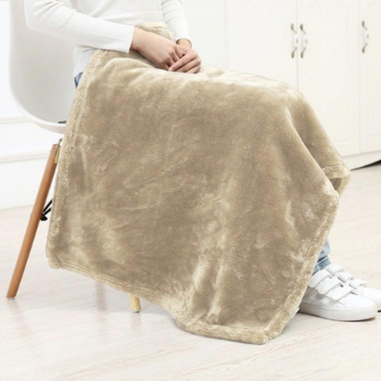 겨울극세사 무릎담요 70x100cm 브라운 무릎덮개 극세사담요