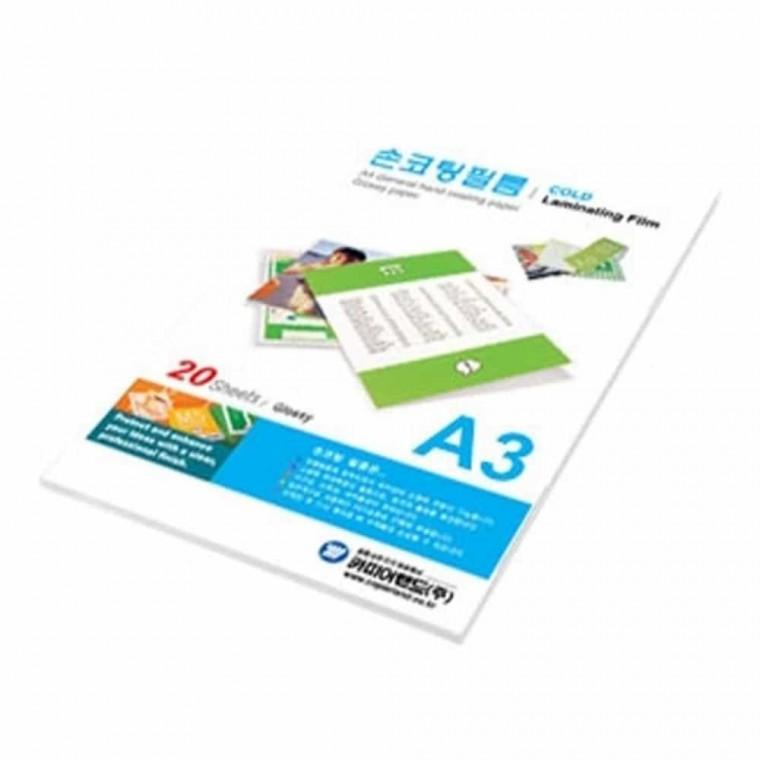 A3 손코팅 필름 20매 코팅용지 A4코팅필름 투명코팅지