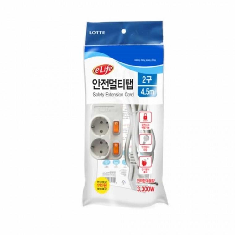 개별멀티탭 2구 4.5m 개별스위치멀티탭 멀티콘센트 고급멀티탭