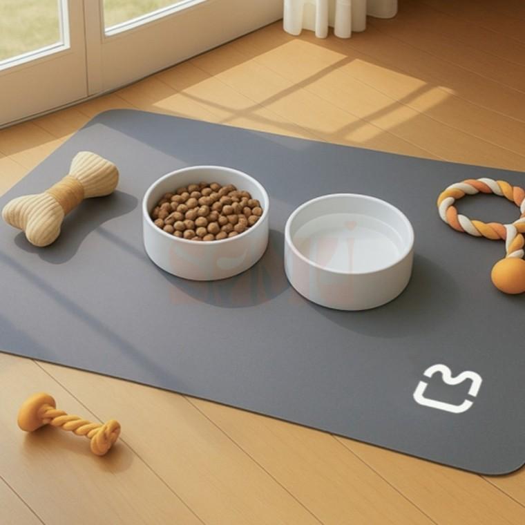 반려견 식탁매트 60x40cm 챠콜 규조토 펫식기미끄럼방지매트