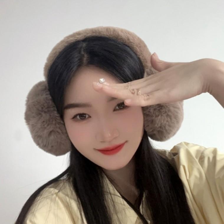 겨울 귀마개 브라운 마카롱 휴대용 겨울귀마개