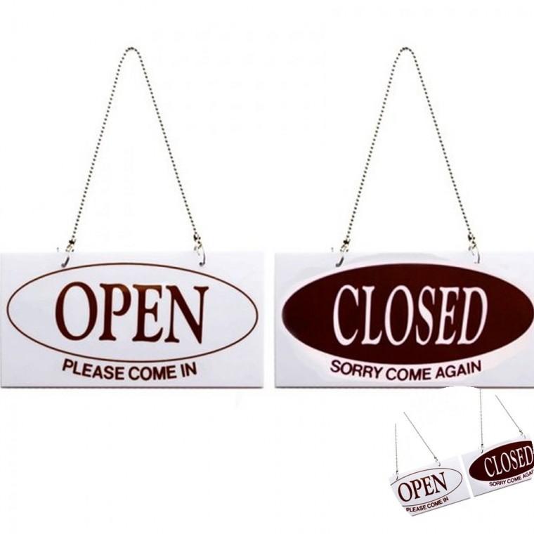OPEN CLOSED 아크릴 팻말 표찰 도어사인