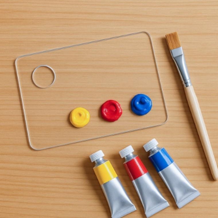 투명 아크릴 팔레트20x30cm 직사각 투명팔레트 물감판