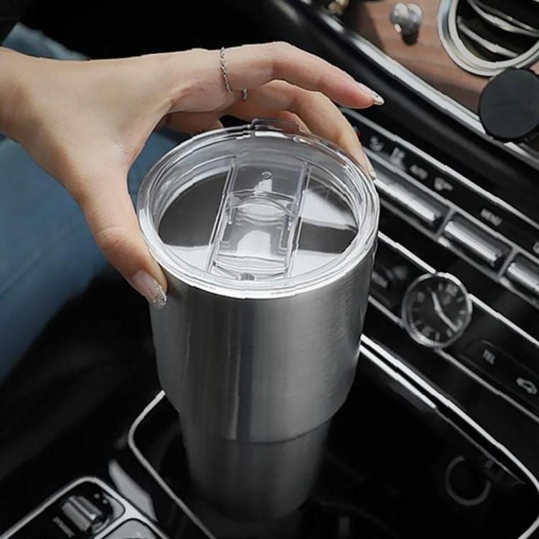 캠핑용 대용량 일상 이중단열 스텐실버 드라이버텀블러 900ml