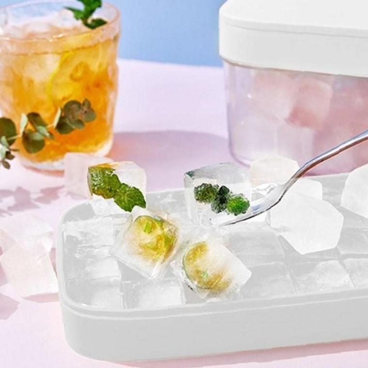 집안카페 식약처인증 플러스 위생실리콘 얼음트레이 ICE 보관통