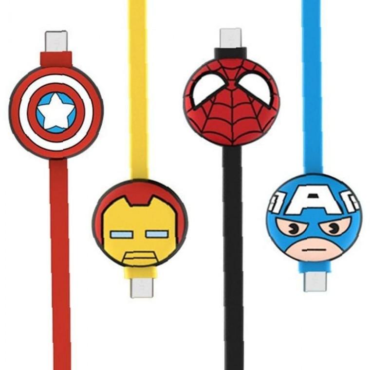 MARVEL 프레시 어벤져스 마이크로 5핀 데이터전송 충전케이블
