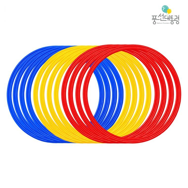 풍선대통령 링던지기 3색링 12개입 1세트 고리던지기 체육대회용품 협동게임 학교체육
