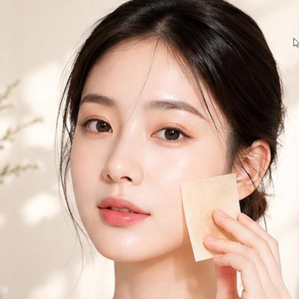 메이크업 수정 오일 얇고 부드러운 종이 소재로 제작되어 피부에 부담이 적은 페이퍼 시트