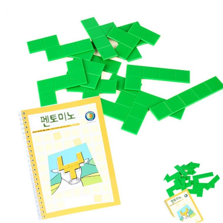 펜토미노 세트 교구 12pcs 교재 칠교놀이 칠교퍼즐 펜토미노교재