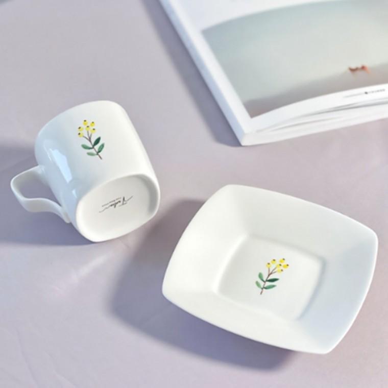 수채화 도자기 커피잔 세트 180ml 예쁜커피잔 세라믹머그컵