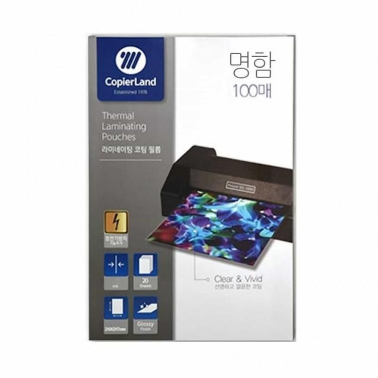 정전기방지 코팅지 명함2규격 100매 명함코팅필름 명함용코팅지60x90 라미네이팅필름명함