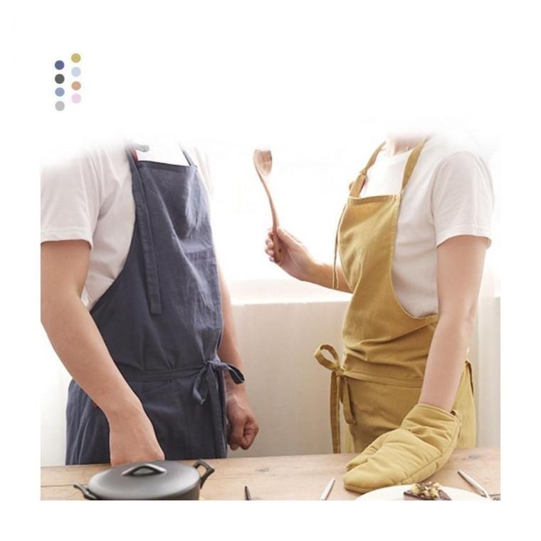 루미나D 예쁜 디자인 린넨 코튼 카페 앞치마 8컬러 주방 미용용