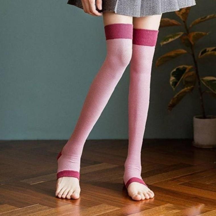 압박 편한 스타킹 오버 니삭스 편안한 수면용 코디