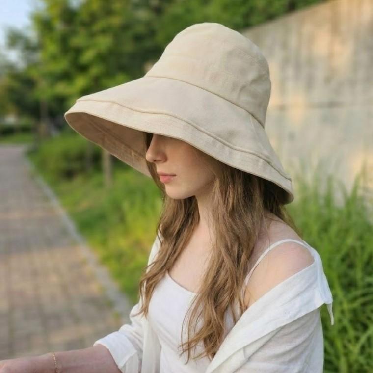 엘루바이 대챙 여성 벙거지모자 버킷햇 정글 자외선차단 사파리 바캉스 등산모자 산책 여자모자 여름 비치