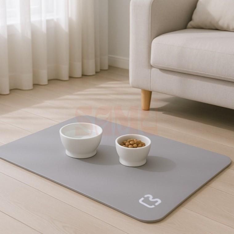 규조토 냥이 댕댕이 식기매트 50x40cm 그레이 고양이미끄럼방지매트 댕댕이밥그릇매트