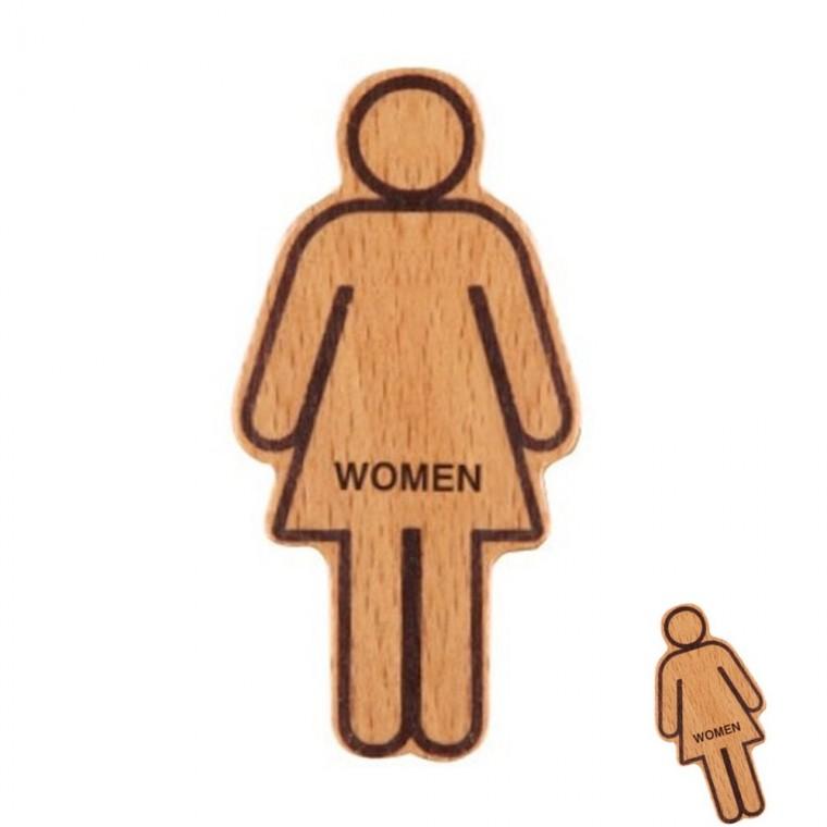 WOMEN 우드 화장실사인 화장실표시판 화장실표시