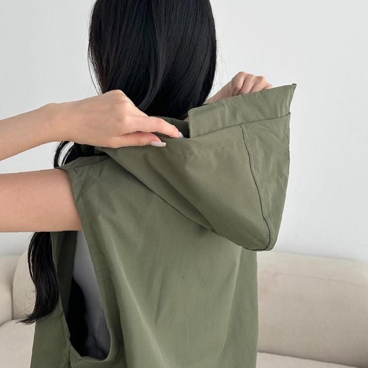남녀 팔레가트 실용 스트링 후드 조끼 베스트