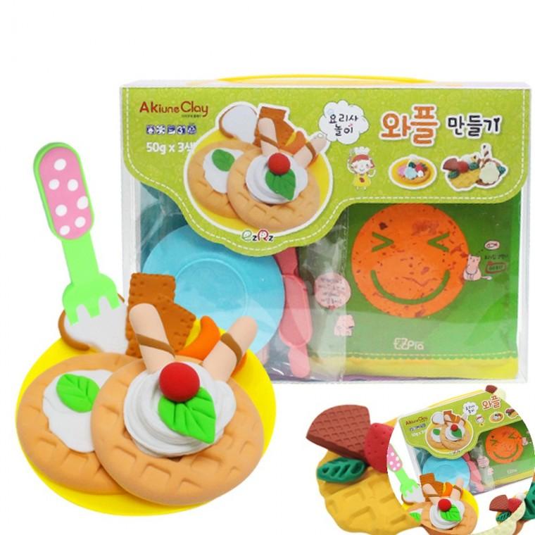 클레이 요리사놀이 와플 미술점토놀이 미술만들기놀이 클레이만들기키트