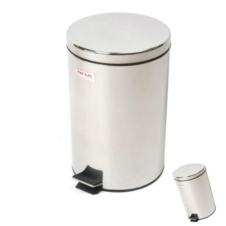 스텐레스 페달 휴지통 12L 250 x 395mm 사무실휴지통 분리수거함 카페휴지통