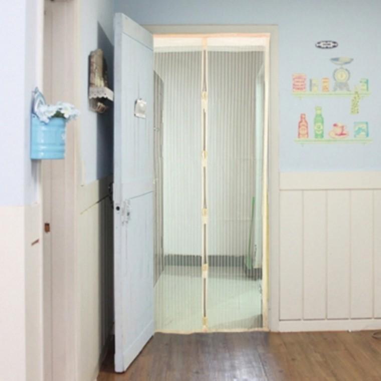 마그네틱 문 모기장 아이보리 90cm 원터치모기장 층간소음방지모기장