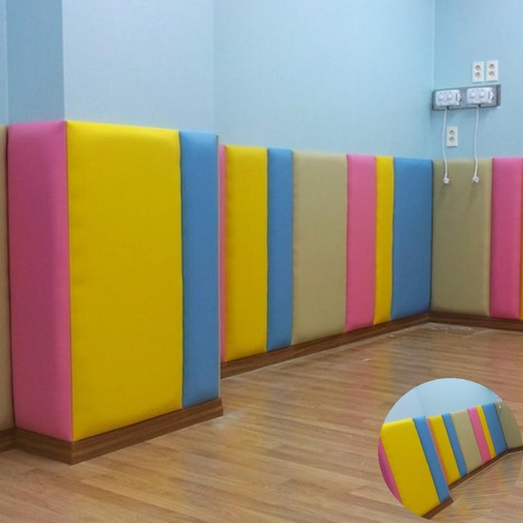 벽쿠션매트 500 x 1000mm x 35mm 실내놀이터매트 놀이방벽매트 안전벽배트