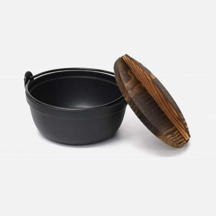 전골냄비 나무뚜껑 세트 17cm 부대찌개냄비 샤브샤브용냄비 밀푀유나베냄비