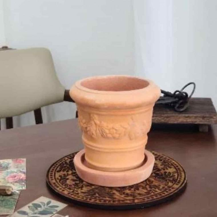 침실화분 빈티지토분 화분받침대 토분 꽃장식 16x14 받침세트