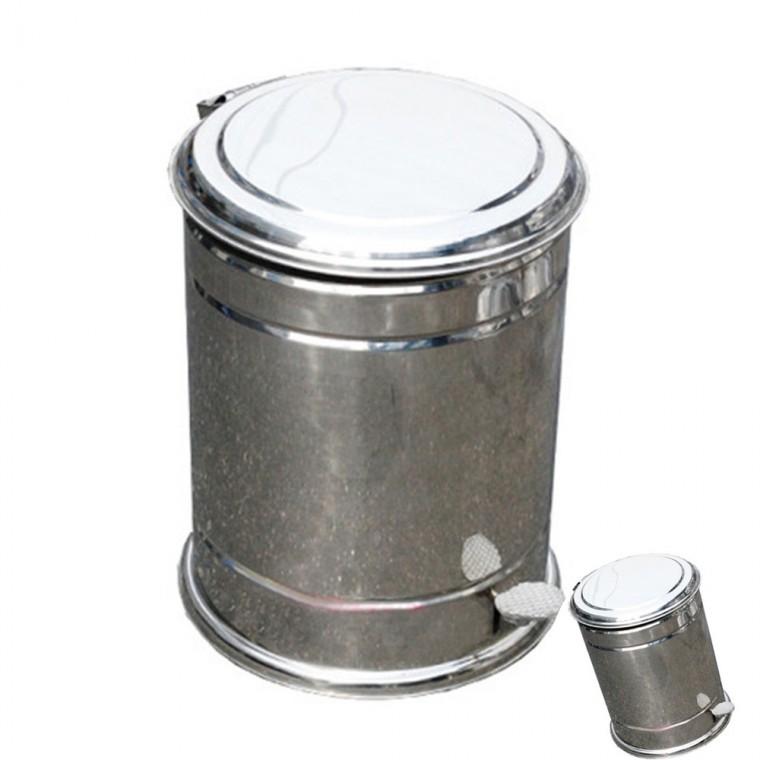 페달형 스텐휴지통 특 50L 스텐쓰레기통 대형휴지통 철제쓰레기통
