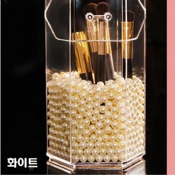 메이크업브 러쉬 아크릴 수납함 투명 먼지 방지 덮개 화장품 정리대 수납통 정리함 깔끔