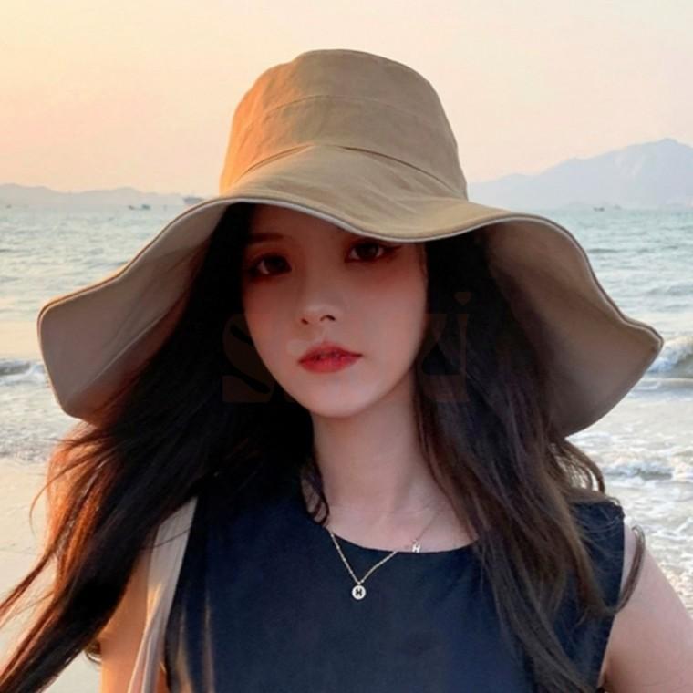 버킷햇 아이보리 케쥬얼코디 여성버킷햇