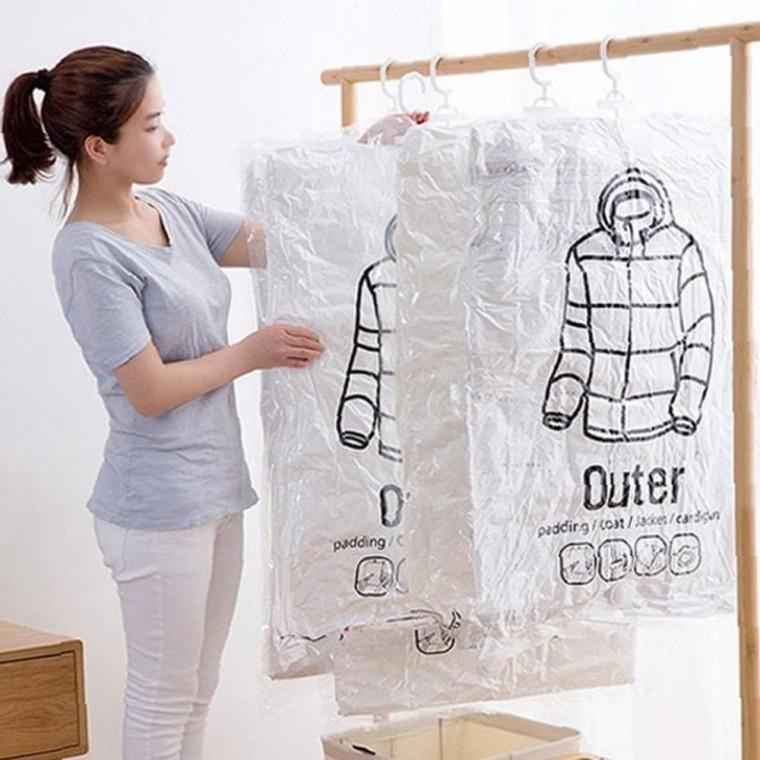 위생 방습 선명한 행거형 진공 압축팩 Outer ZIP 입체형