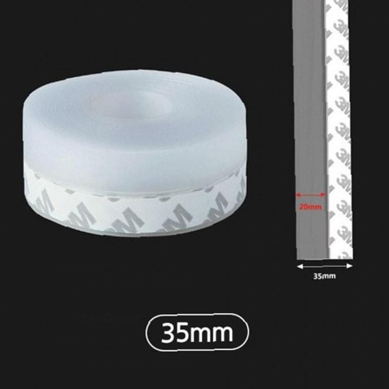바람막이 외풍차단 오피스용 반투명 실리콘 창틈 문풍지35mm 2M 4개