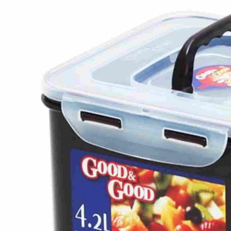 정사각밀폐용기 4.2L 쵸코 핸디형 김장통 김치통 반찬용기 간장게장통