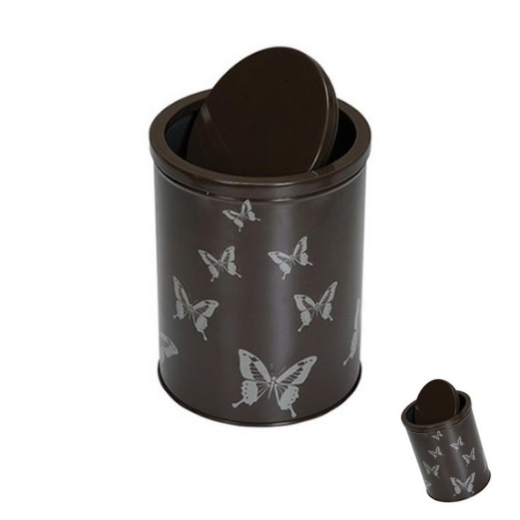 휴지통브라운 16L 245 x 345mm 인테리어휴지통 원형휴지통 소형쓰레기통