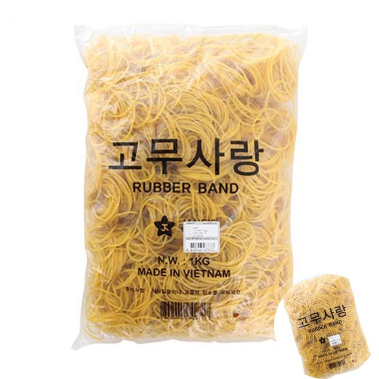 고무밴드 1kg 70 고무줄 노란고무줄 고무줄밴드