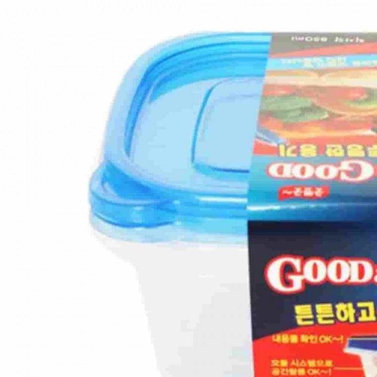 지퍼락 850ml 직사각 2P 소분용기 식품보관 다용도용기 밀폐찬통