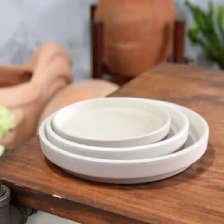 토분받침대 다용도받침 화분밑받침 토분받침 크림화이트 내경140mm