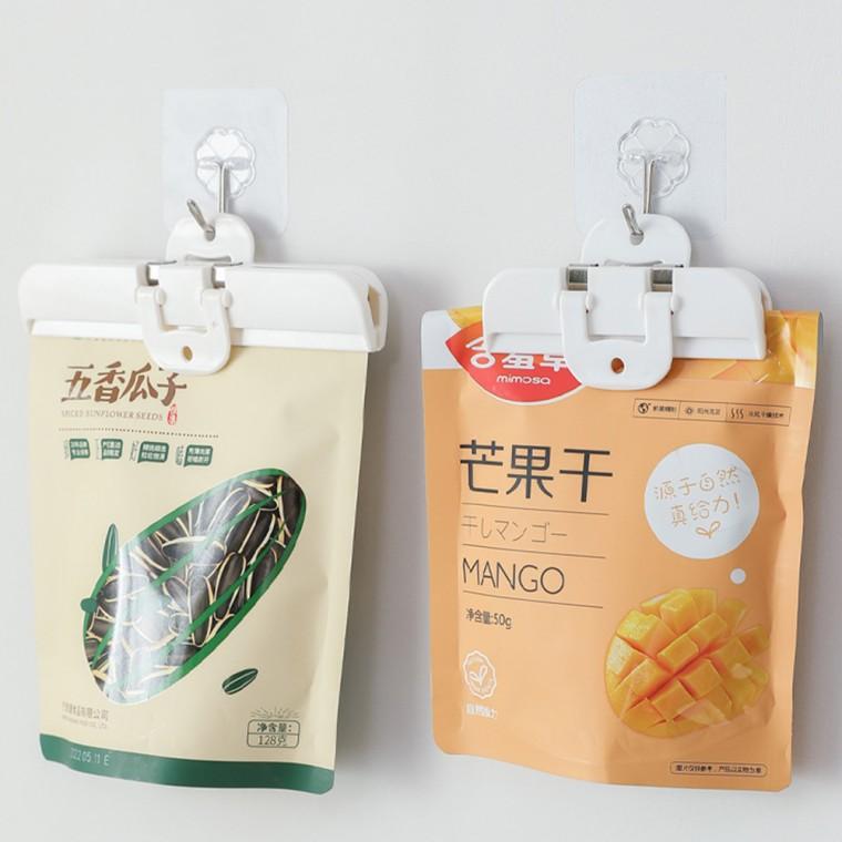 벽부착 과자 봉지 집게 클립 걸이 식품 밀봉 클립 주방 수납소품